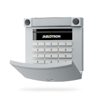 02. JA-113E-GR Jablotron bedraad bediendeel met toetsenbord, segment(en) en RFID lezer (grijs)